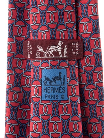 Hermès Patterned Silk Tie