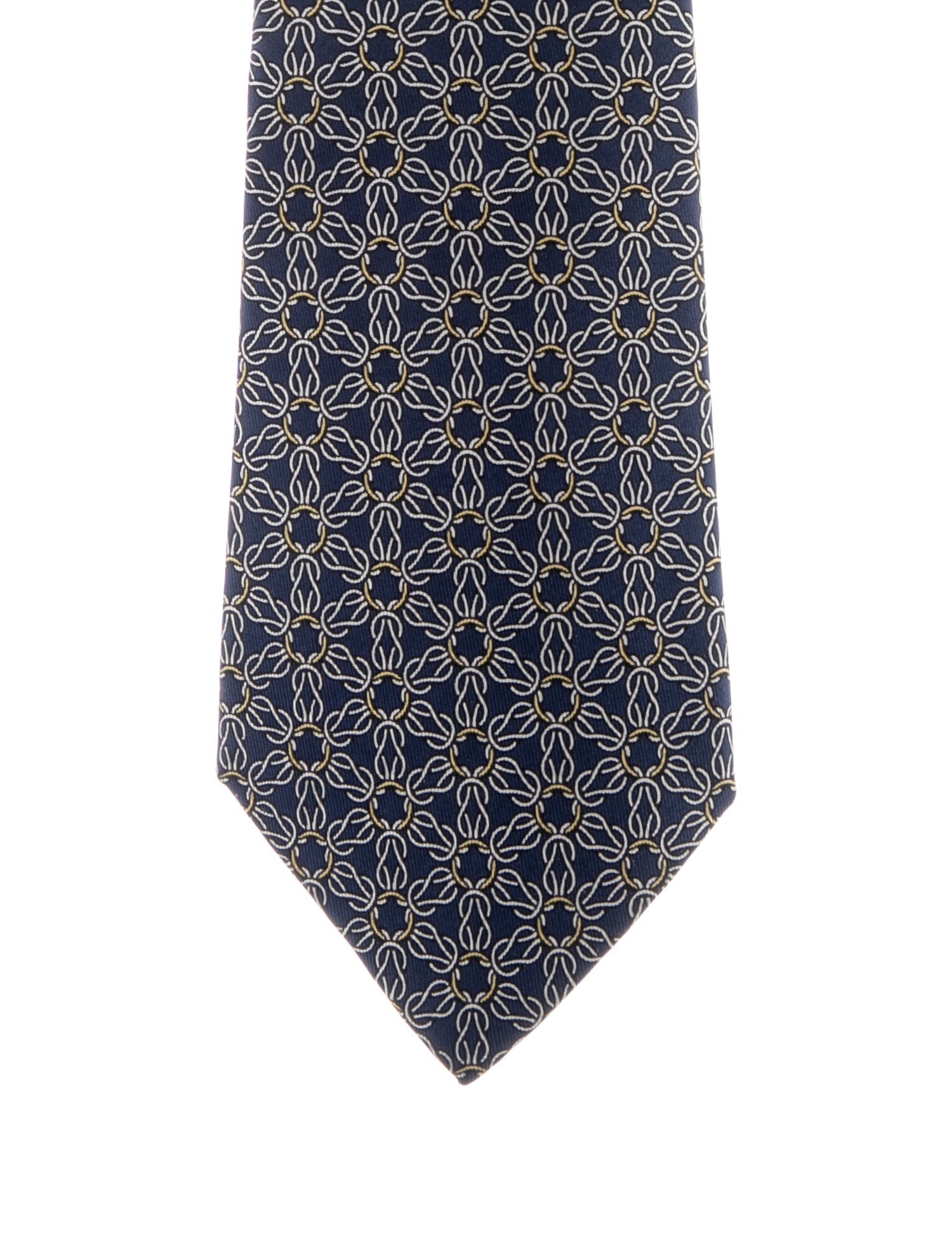 Hermès Patterned Silk Tie