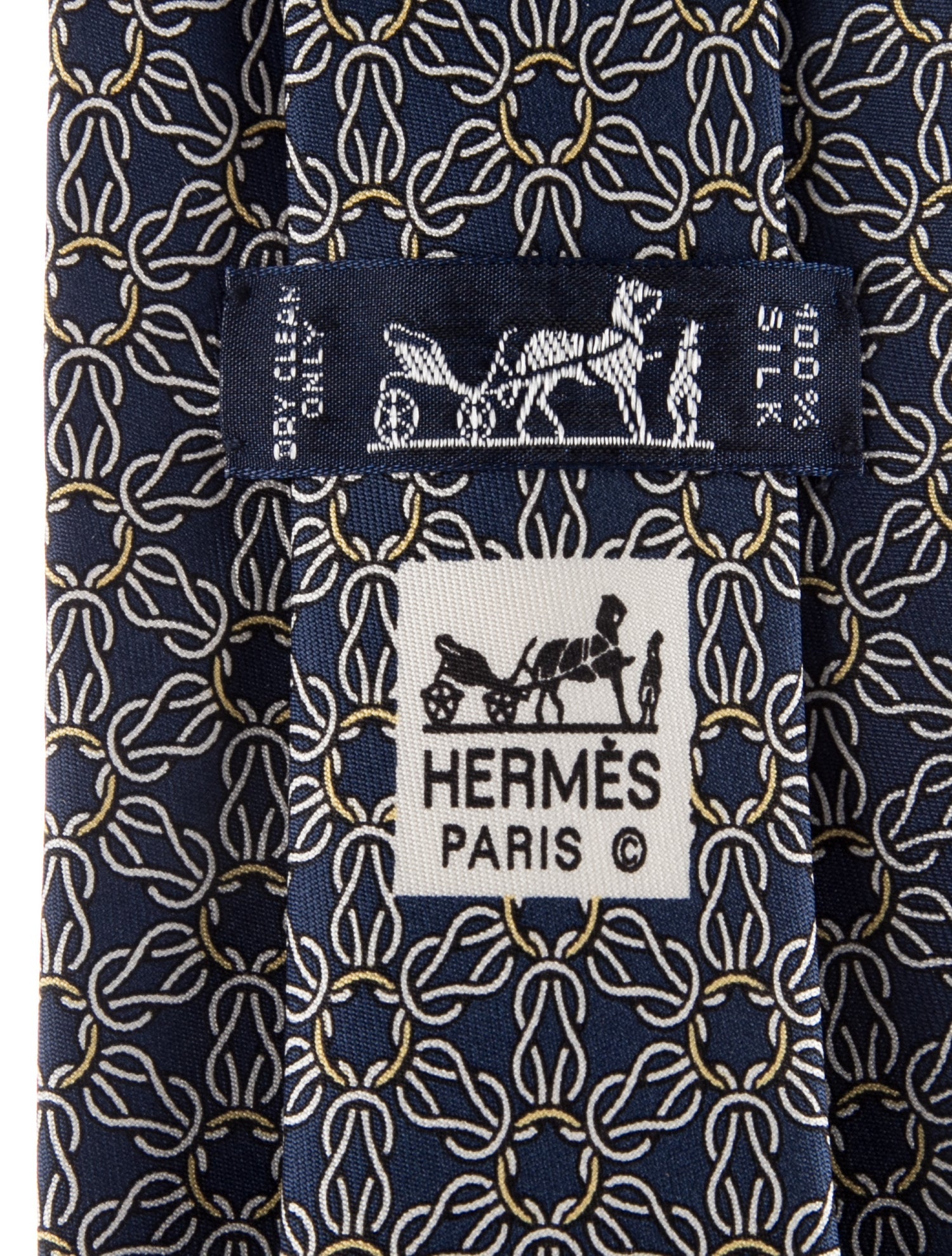 Hermès Patterned Silk Tie