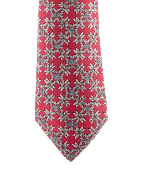 Hermès Patterned Silk Tie