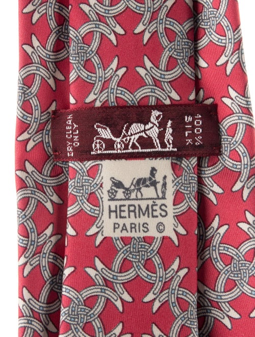 Hermès Patterned Silk Tie
