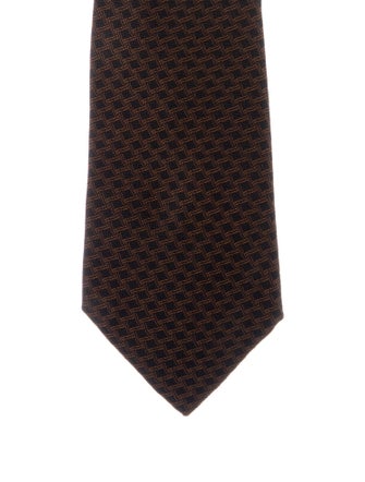 Hermès Patterned Silk Tie