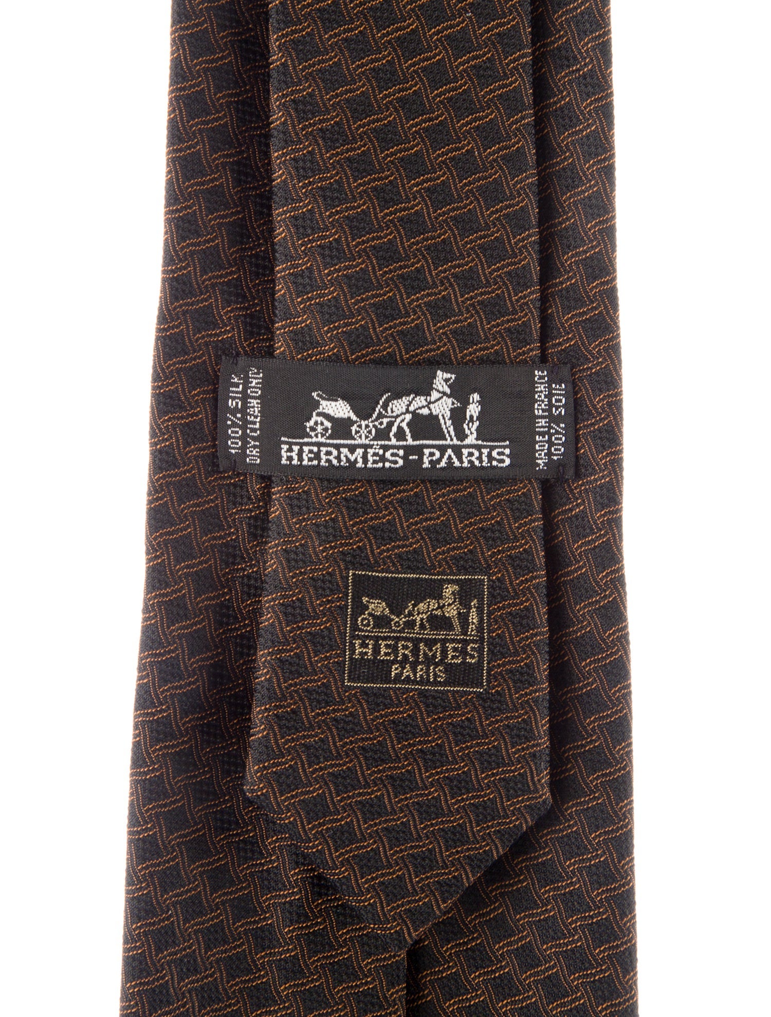 Hermès Patterned Silk Tie