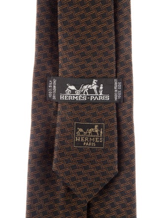 Hermès Patterned Silk Tie