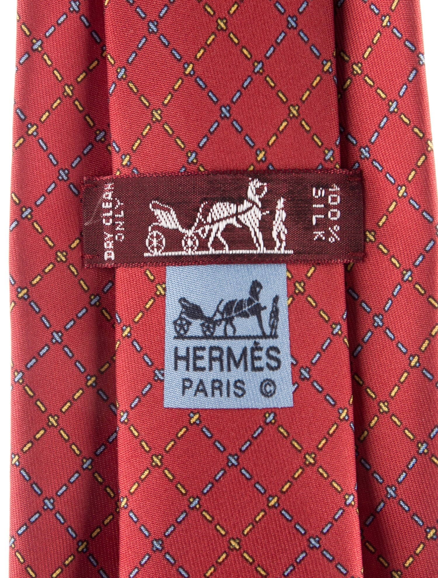 Hermès Patterned Silk Tie