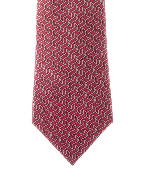 Hermès Patterned Silk Tie