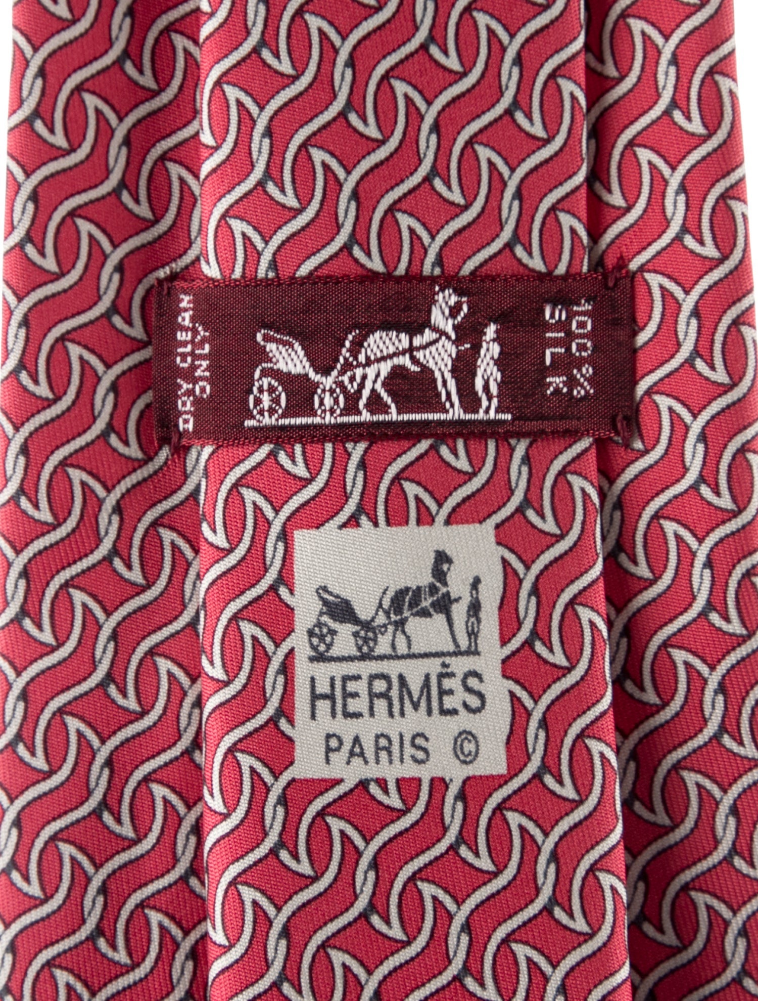 Hermès Patterned Silk Tie