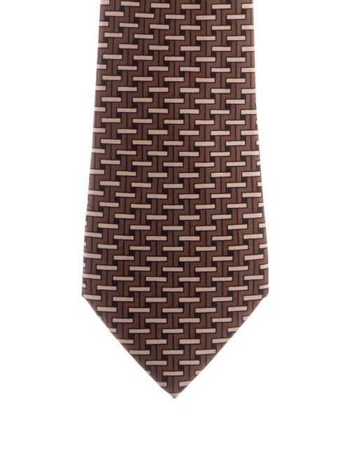 Hermès Patterned Silk Tie
