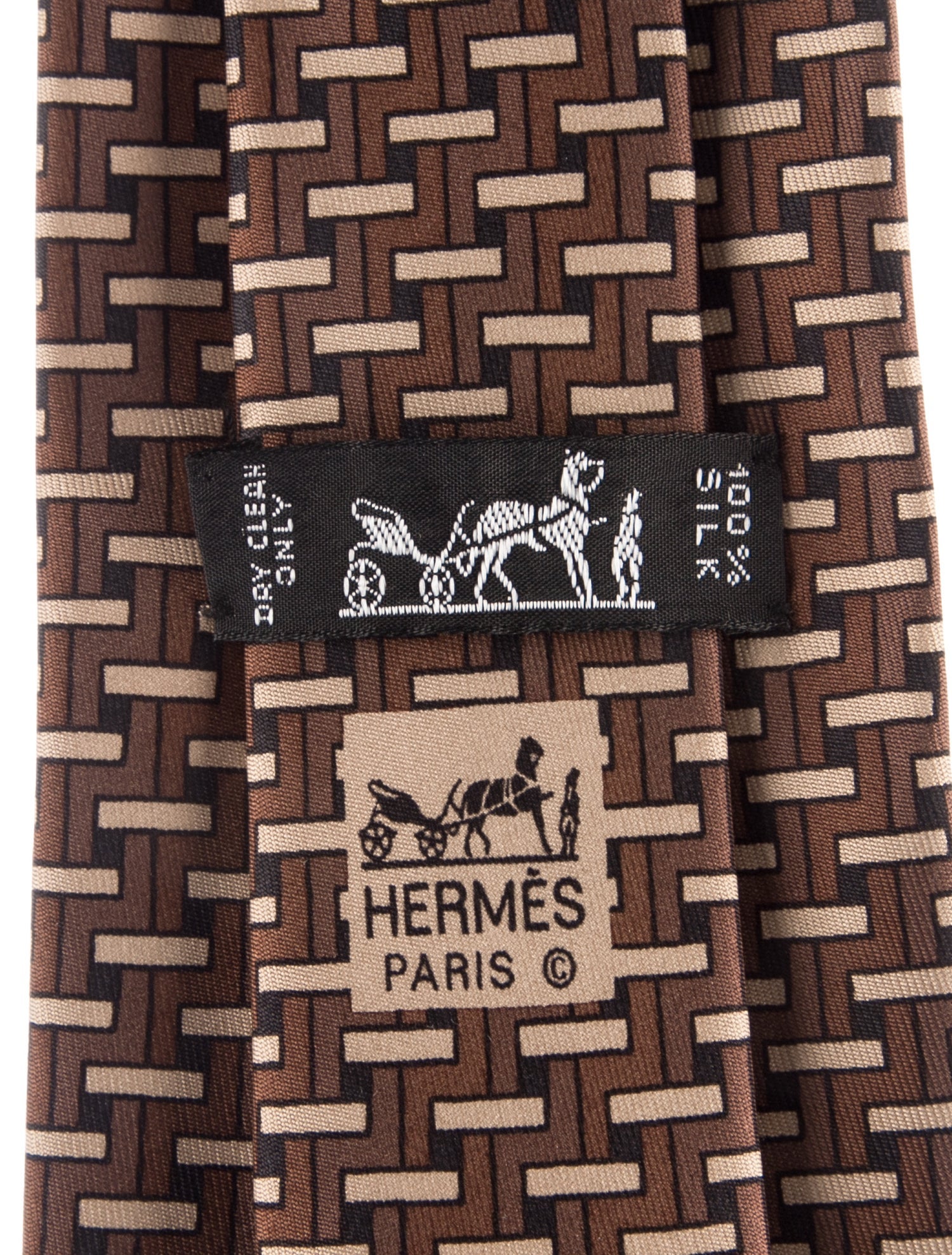 Hermès Patterned Silk Tie