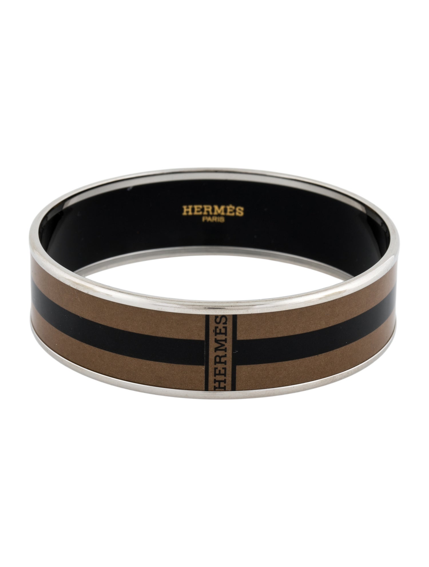 Hermès Enamel Wide Bangle Bracelet