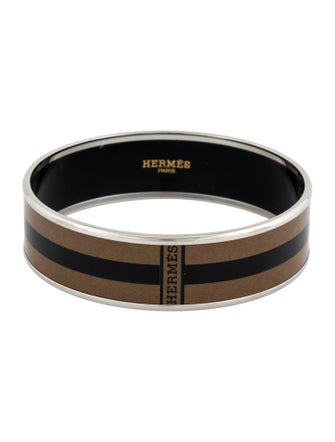 Hermès Enamel Wide Bangle Bracelet