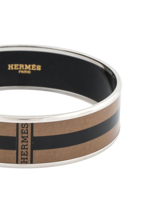 Hermès Enamel Wide Bangle Bracelet