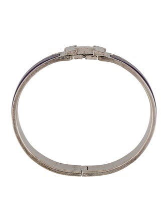 Hermès Vintage Enamel Clic H Bangle Bracelet