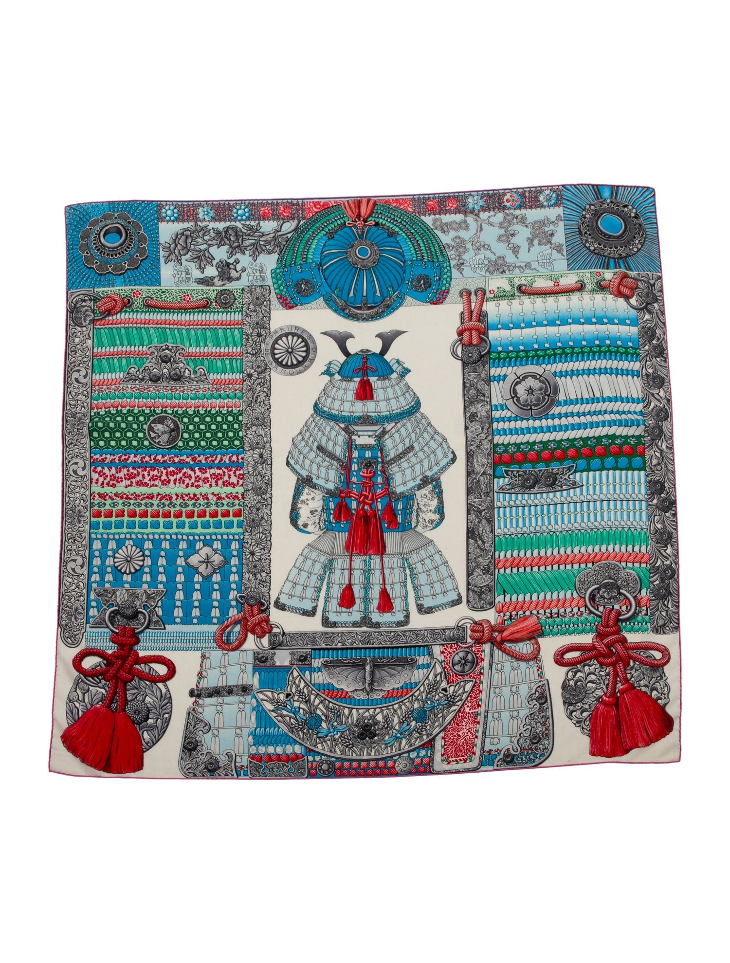 Hermès Parures de Samouraïs Cashmere Shawl