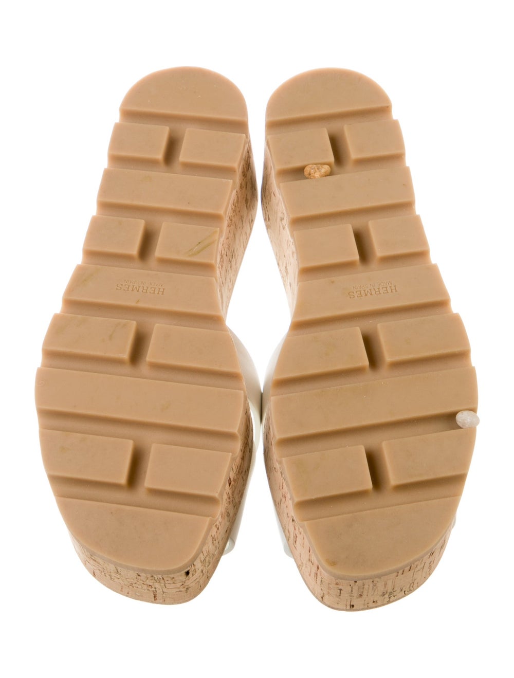 Hermès Eze 30 Slides Neutrals Leather H Logo Plat… - image 5