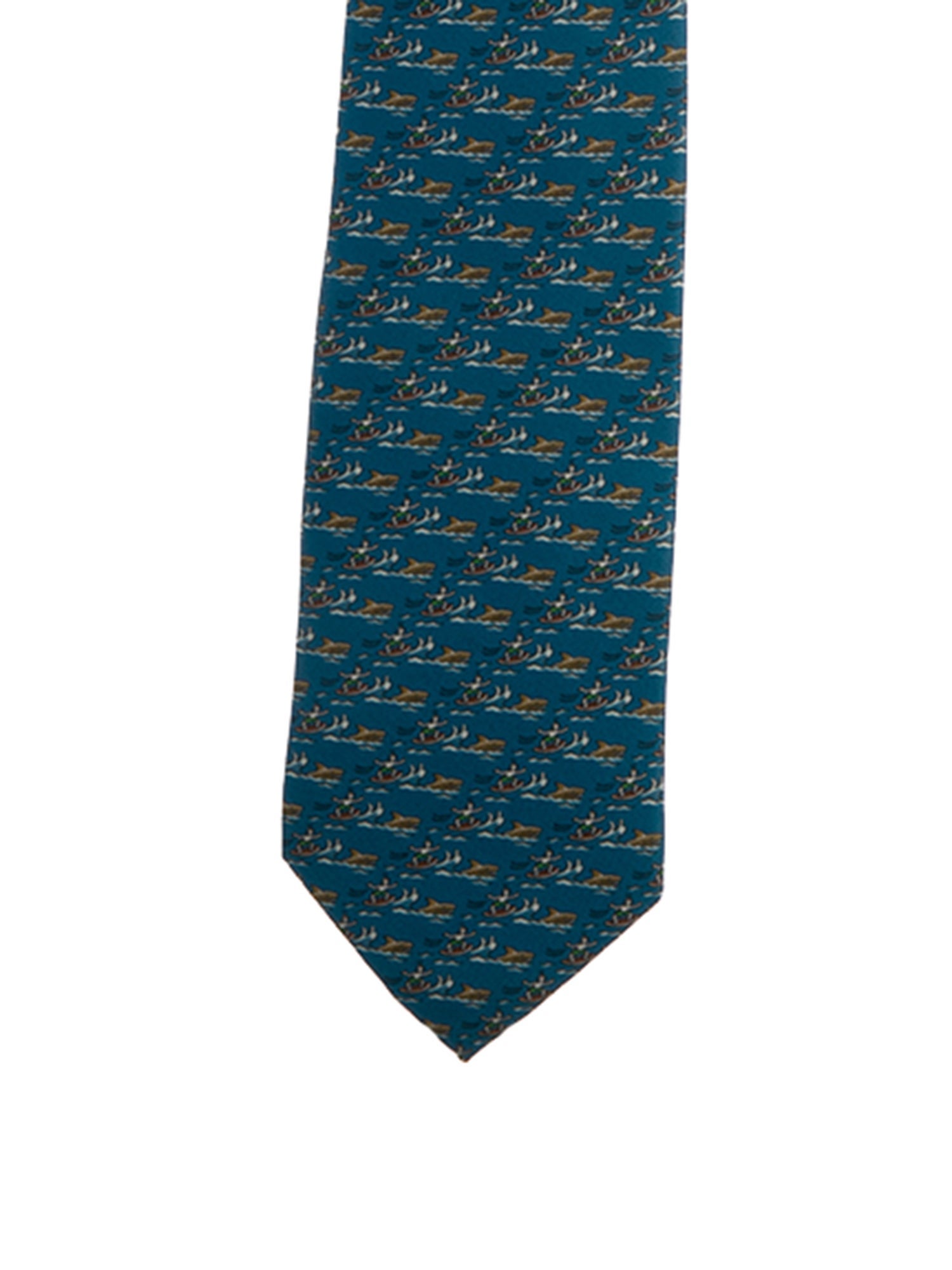 Hermès Silk Shark Print Tie