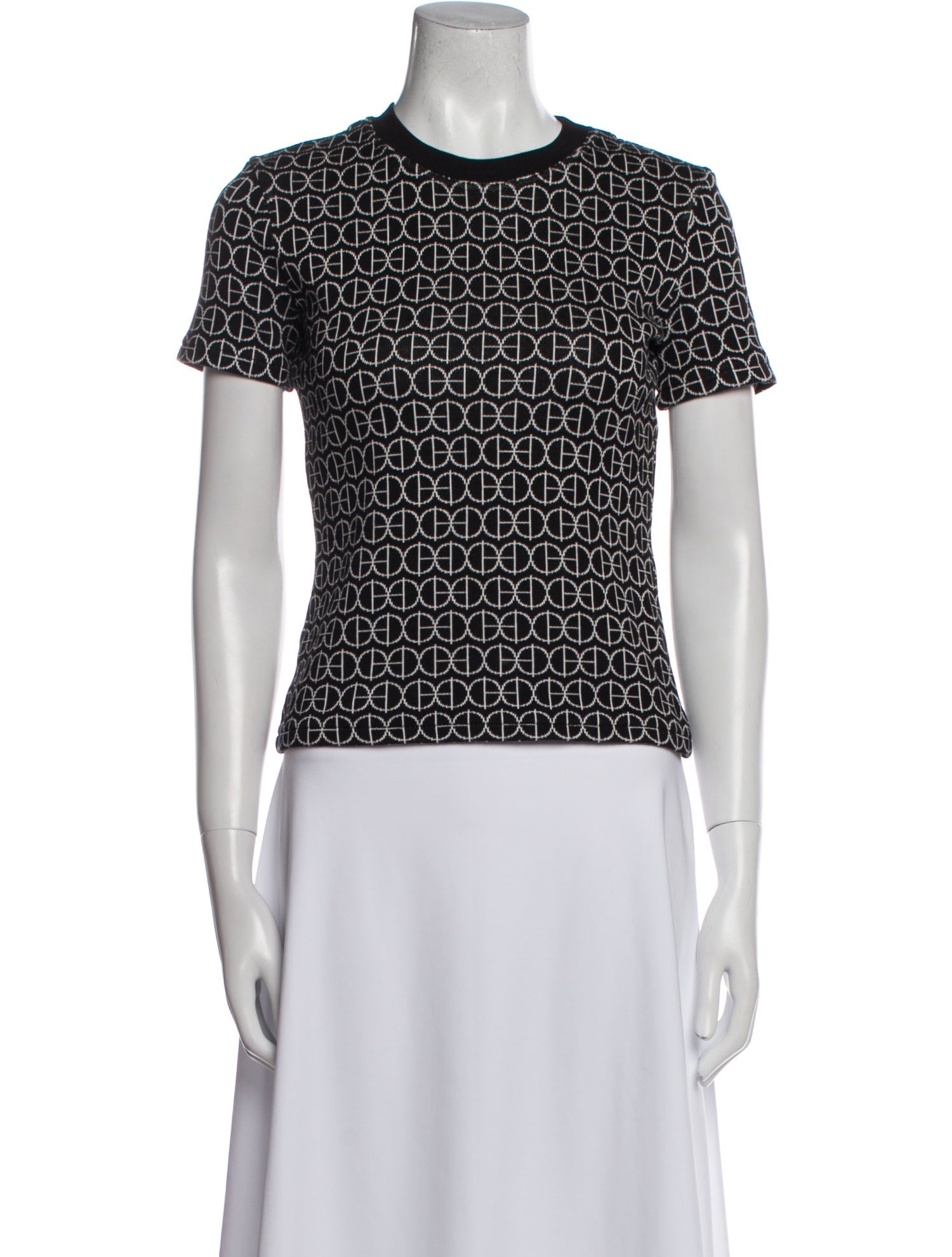 Hermès Printed Crew Neck Top