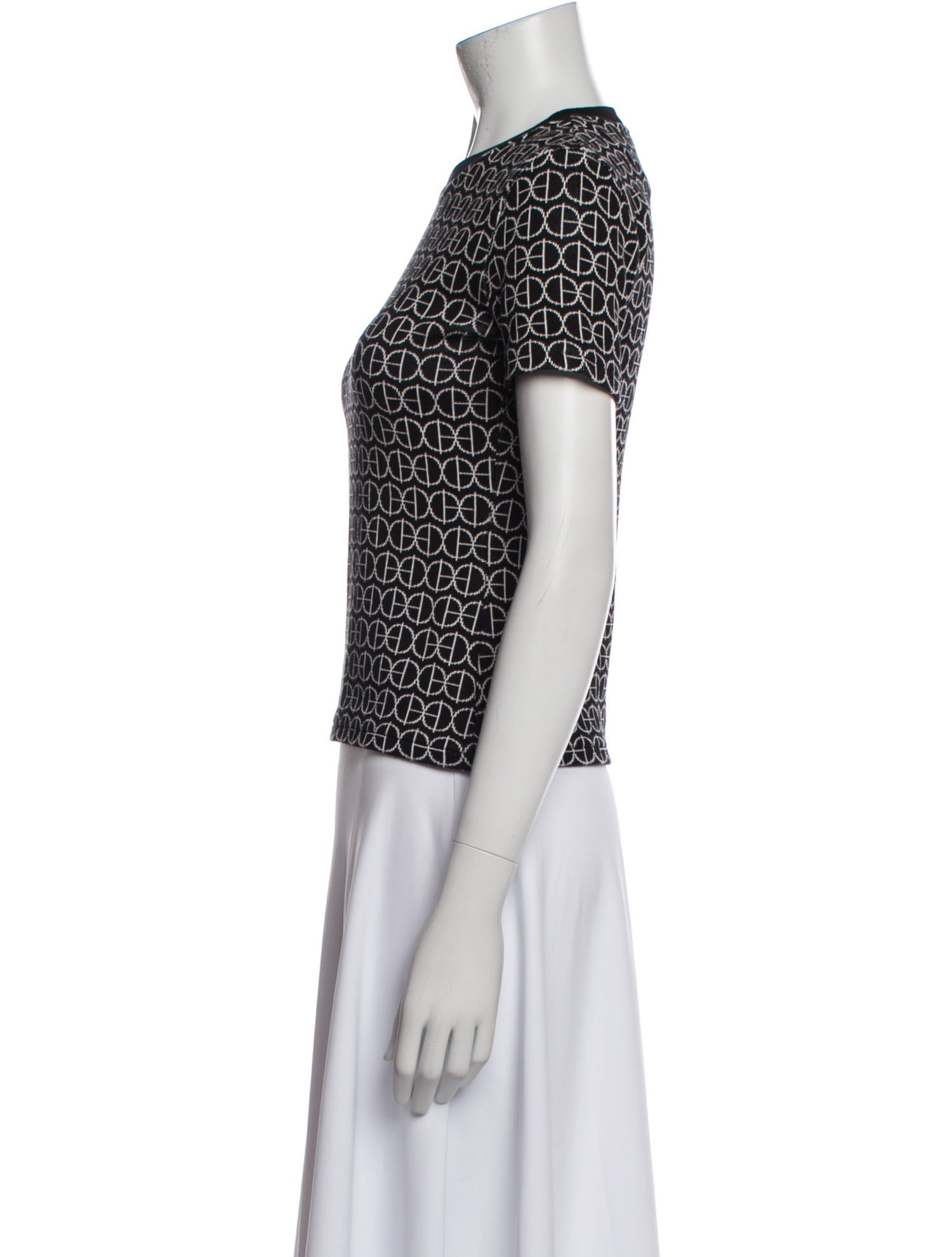 Hermès Printed Crew Neck Top