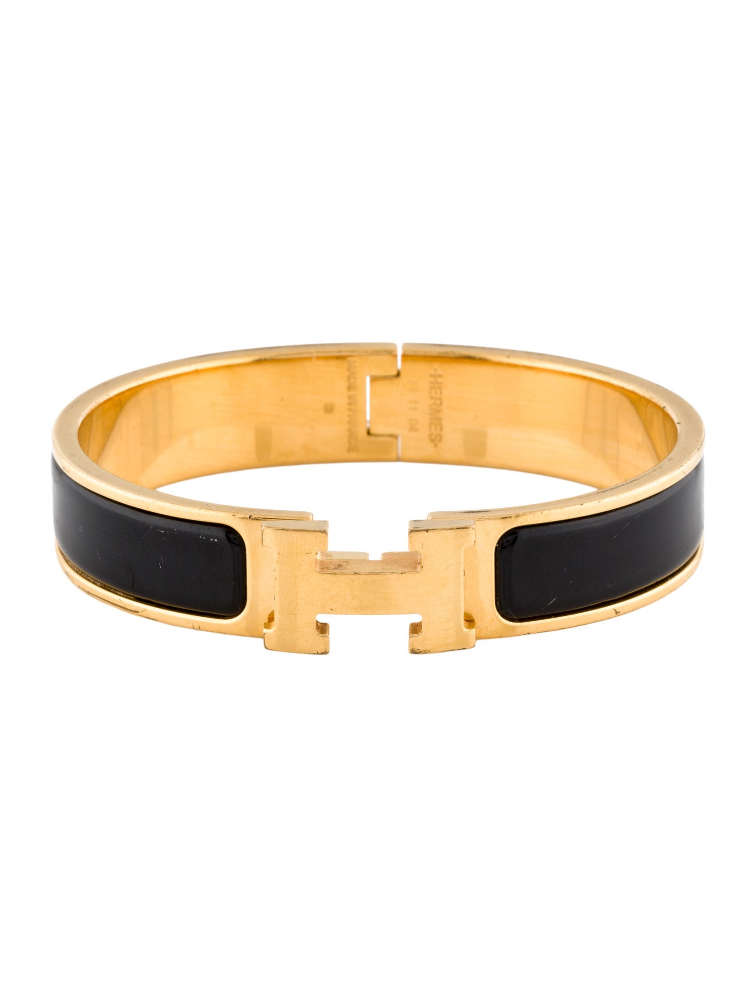 Hermès Enamel Clic H Bangle Bracelet