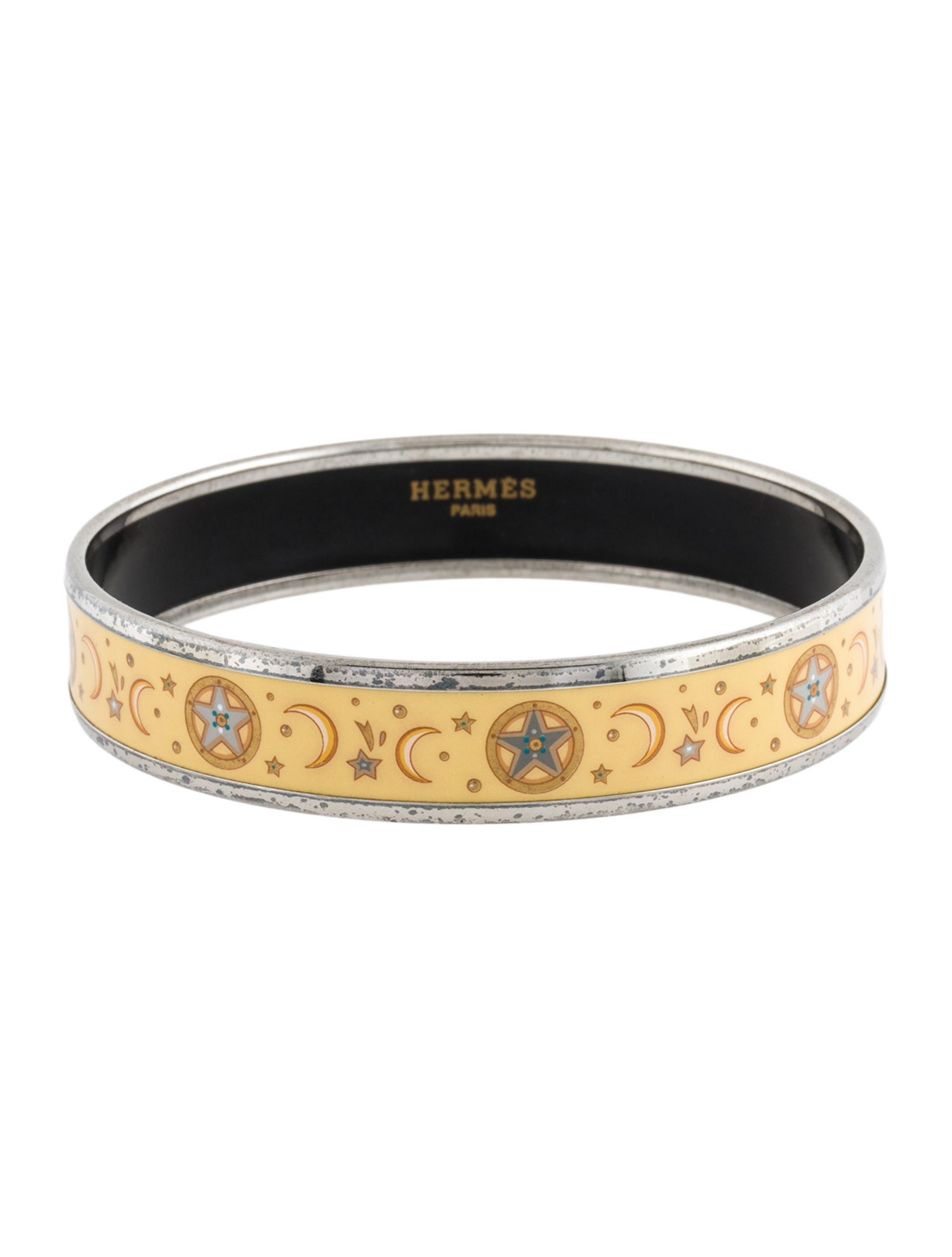 Hermès Enamel Narrow Bangle Bracelet
