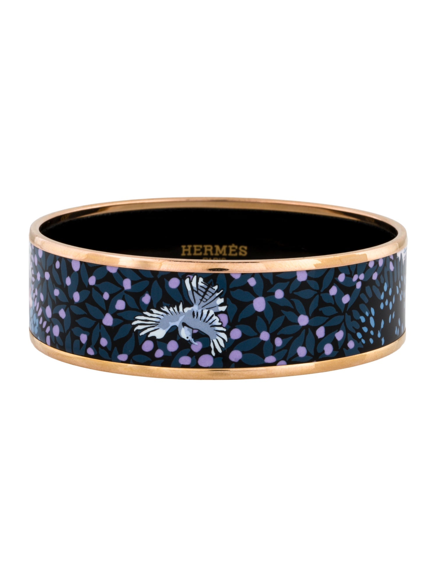 Hermès Enamel Wide Bangle Bracelet