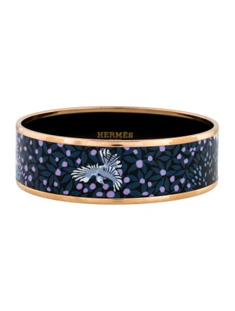 Hermès Enamel Wide Bangle Bracelet