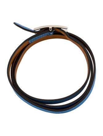 Hermès Leather Hapi 3MM Wrap Bracelet