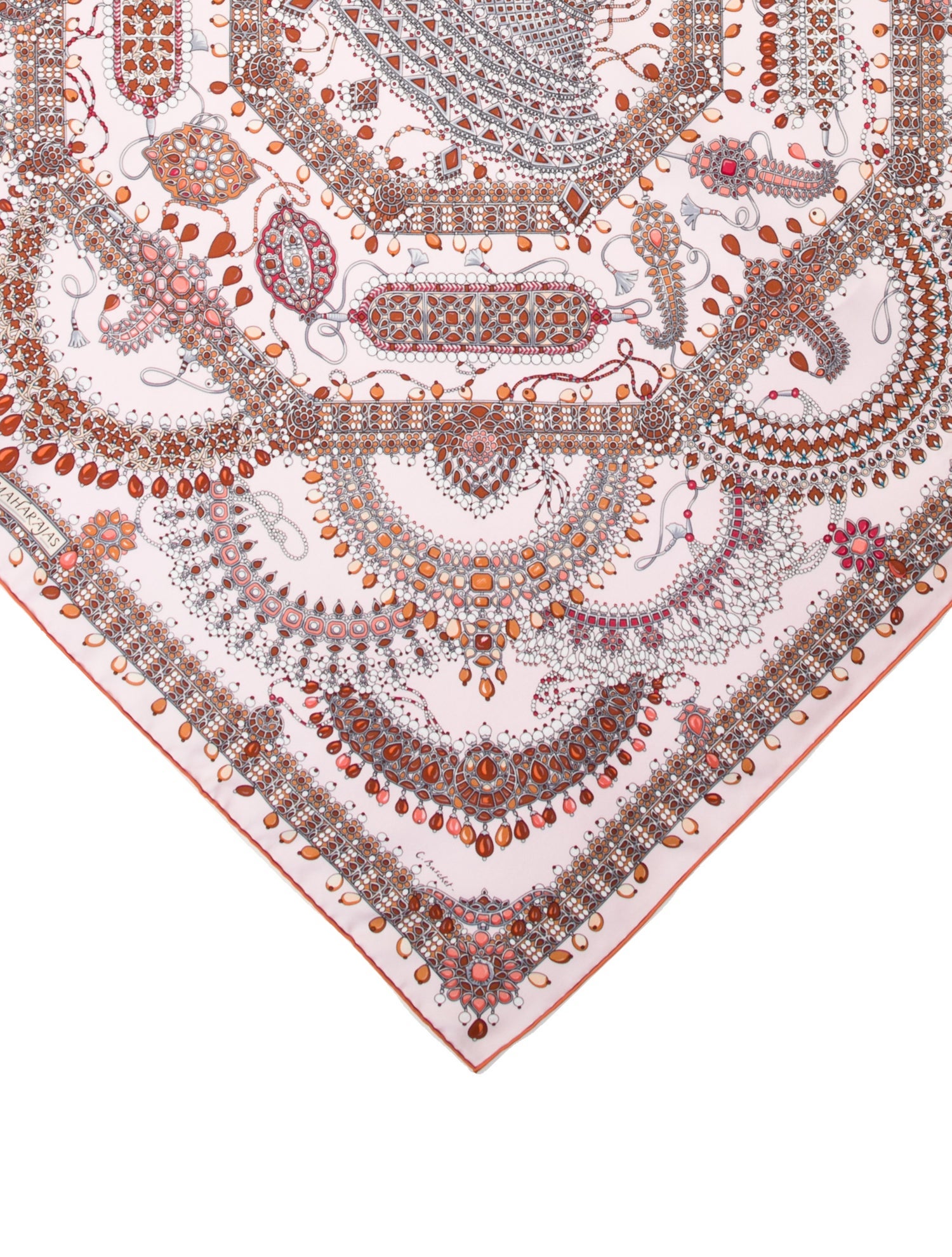 Hermès Parures Des Maharajas Silk Scarf
