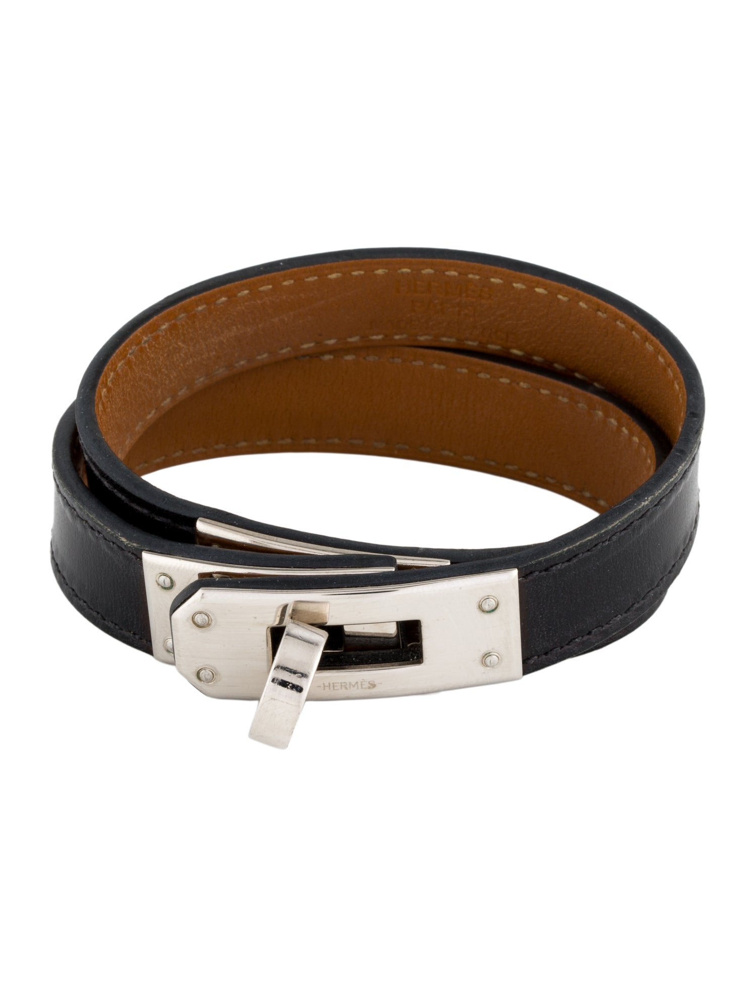 Hermès Leather Kelly Double Tour Wrap Bracelet