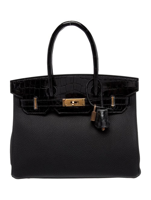 Hermès Togo & Shiny Niloticus Crocodile Birkin Touch 30