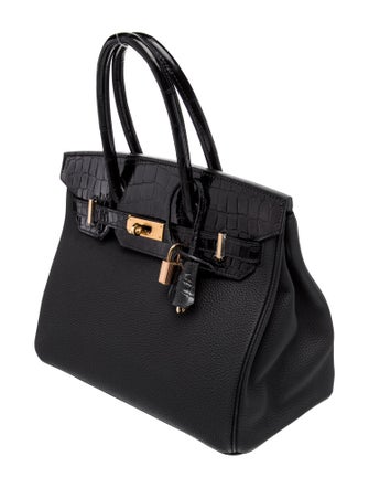 Hermès Togo & Shiny Niloticus Crocodile Birkin Touch 30