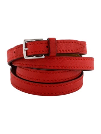 Hermès Leather Mini Etriviere 4 Tour Wrap Bracelet