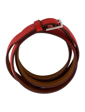 Hermès Leather Mini Etriviere 4 Tour Wrap Bracelet