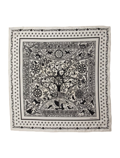 Hermès Peuple du Vent Silk Scarf