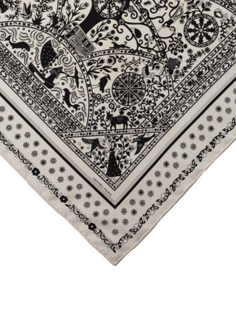 Hermès Peuple du Vent Silk Scarf