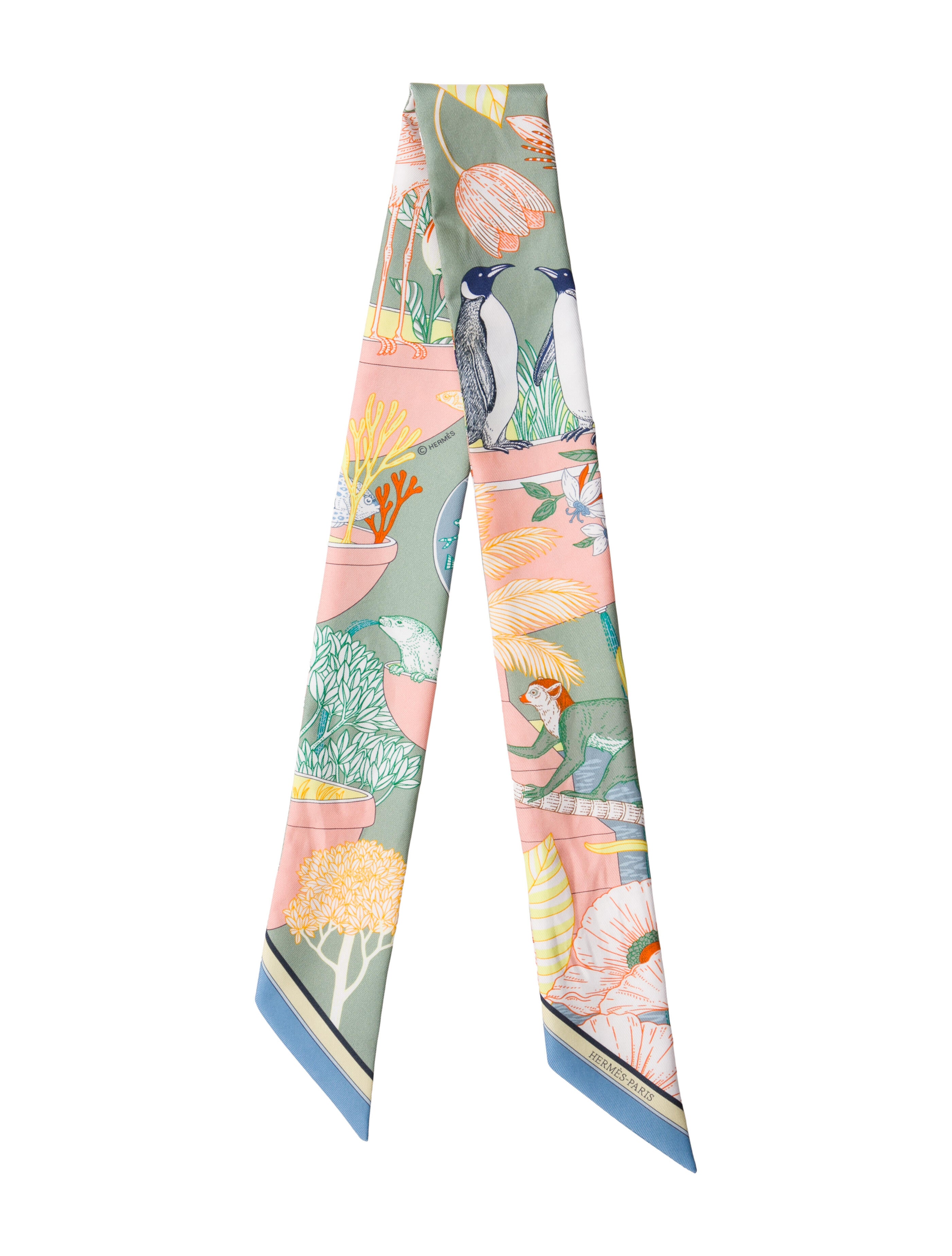 Hermès Precious Paradise Silk Twilly Scarf