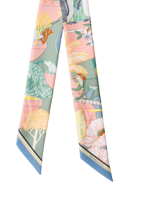 Hermès Precious Paradise Silk Twilly Scarf