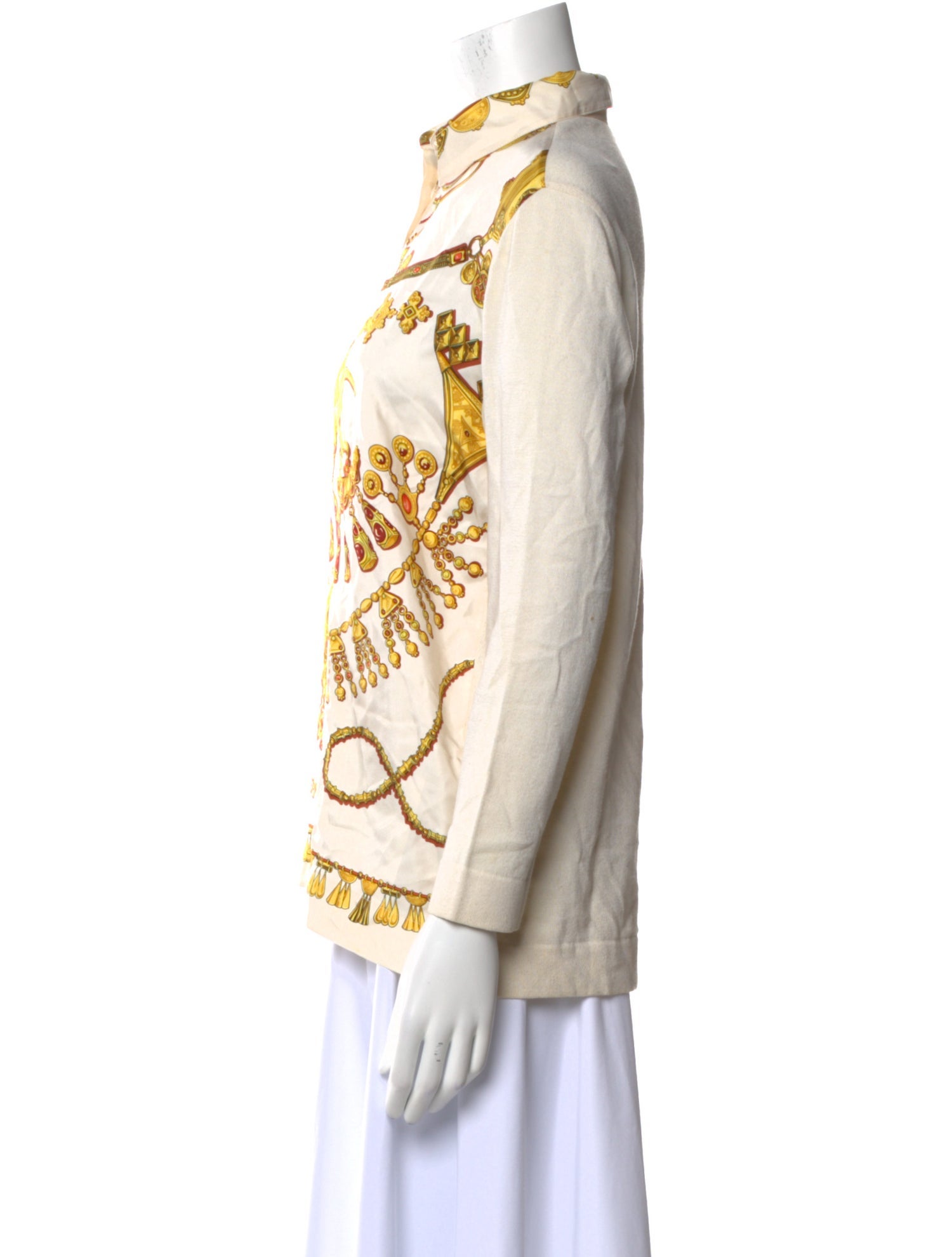 Hermès Silk Printed Blouse