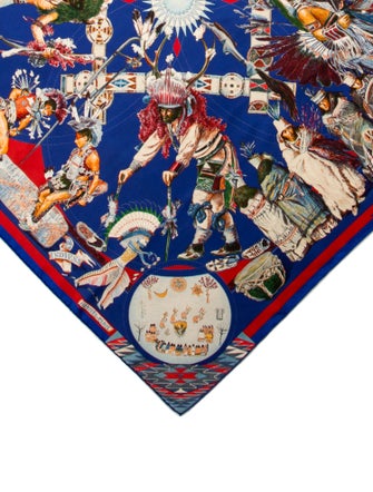 Hermès Les Danses Des Indiens Silk Scarf