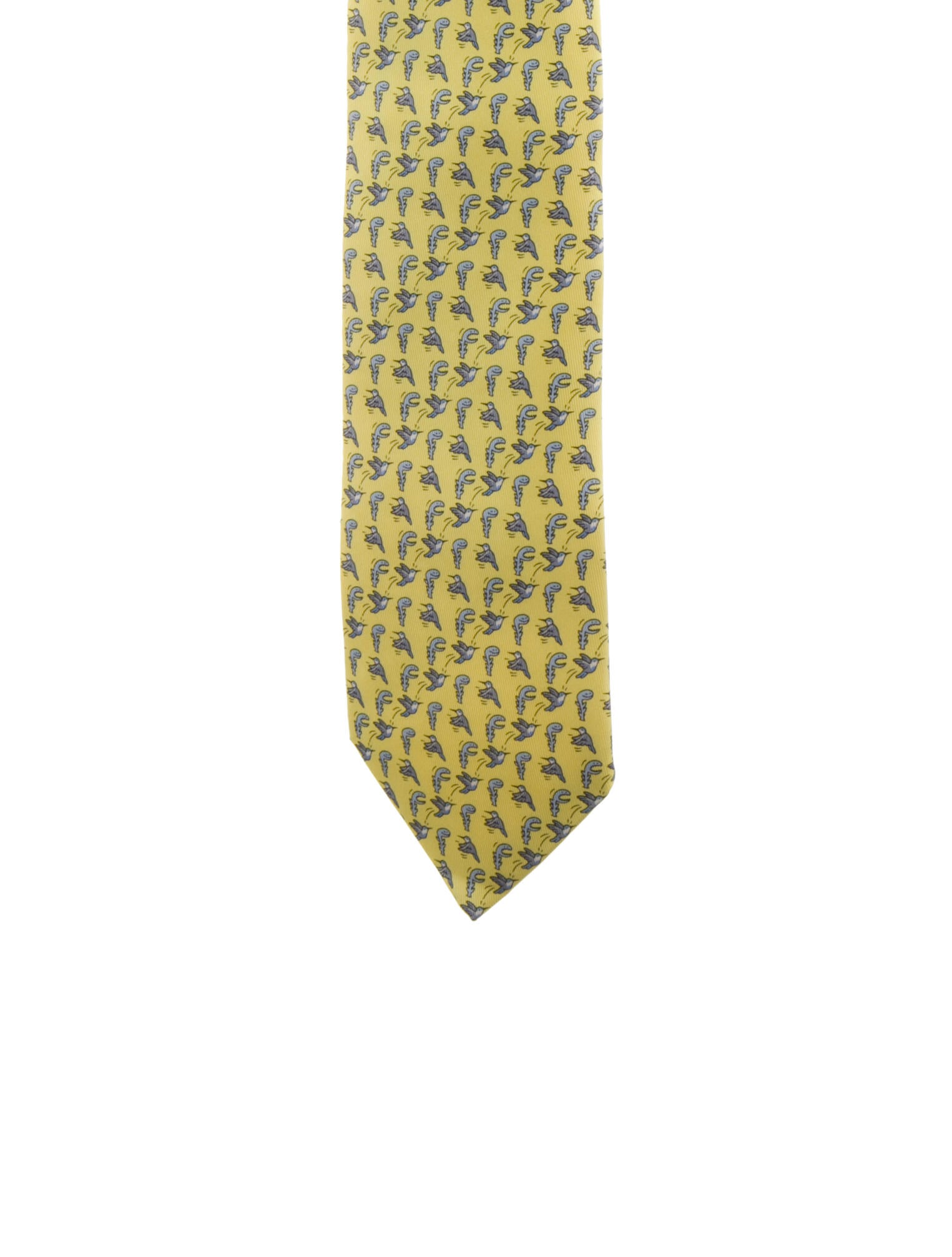 Hermès Pattern Print Silk Tie