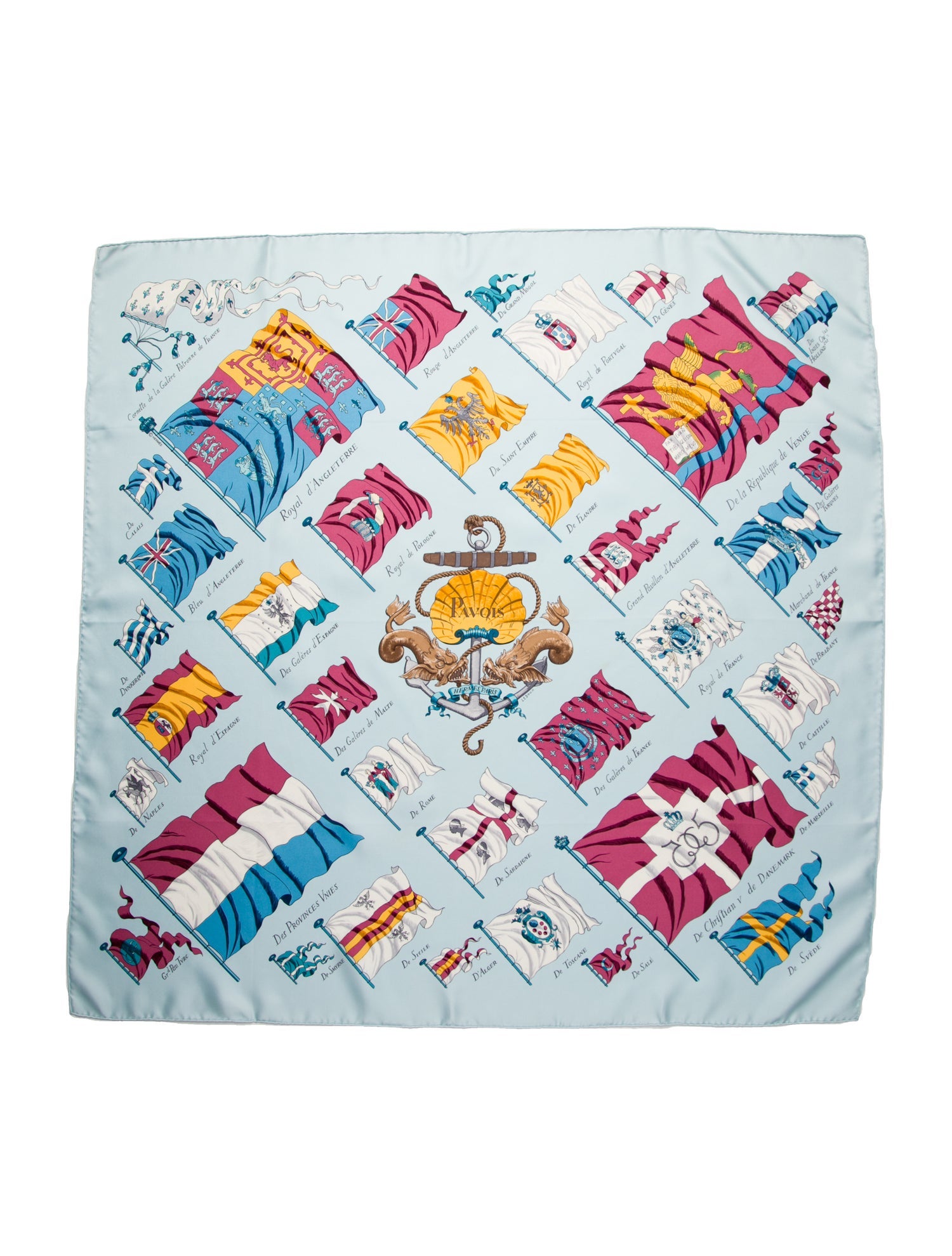 Hermès Pavois Silk Scarf