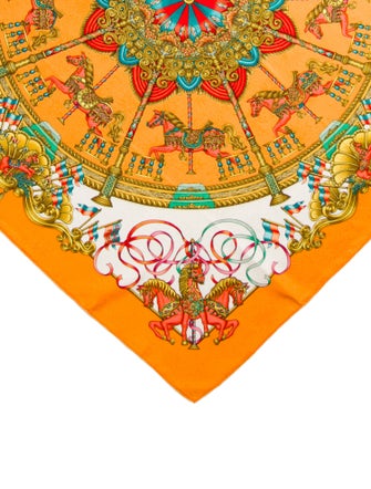 Hermès Luna Park Jacquard Scarf Silk Scarf