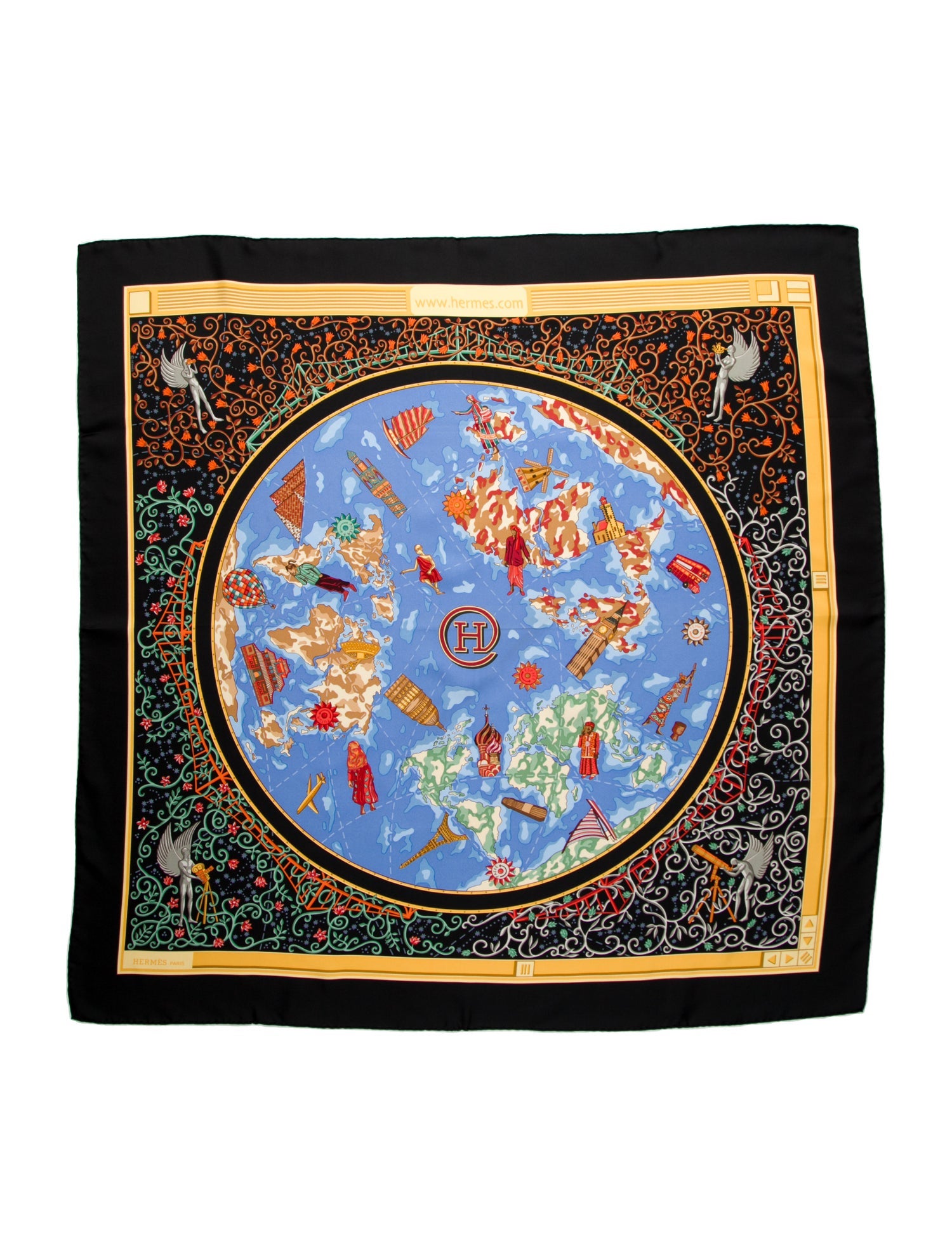 Hermès Dot Com Silk Scarf