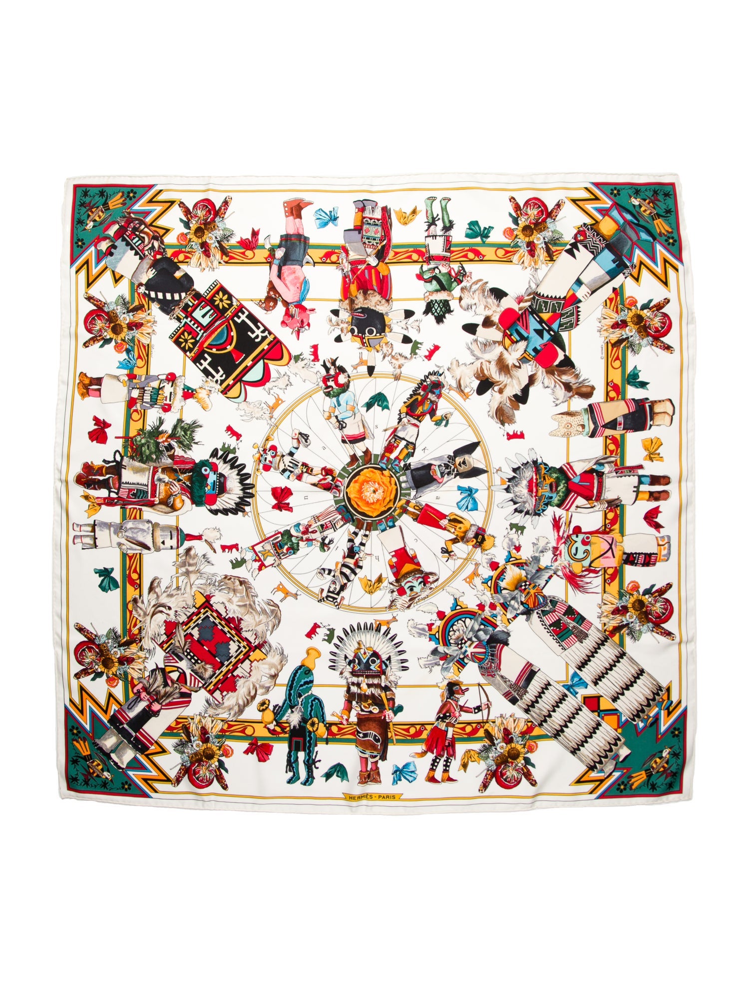 Hermès Kachinas Silk Scarf