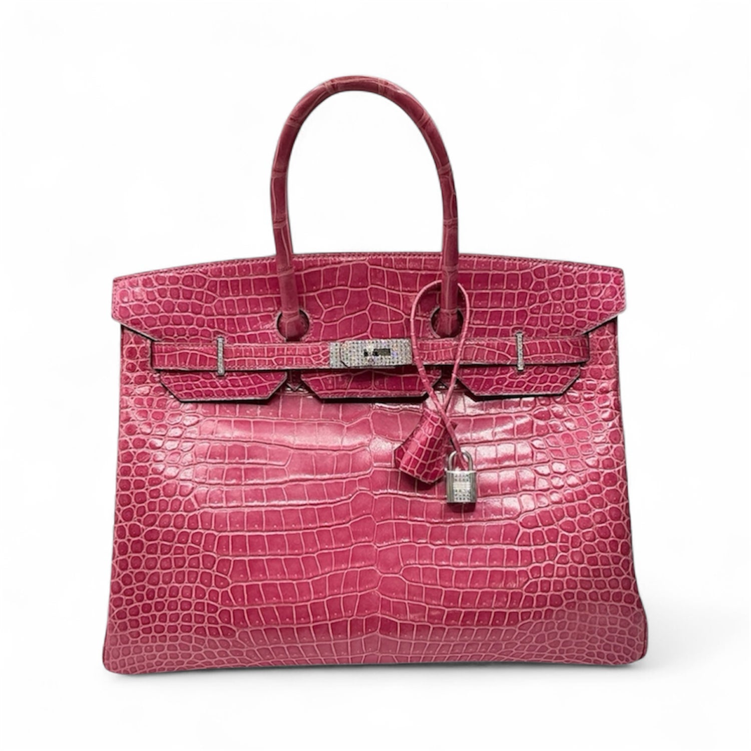 Hermès Porosus Crocodile 18k Diamond Birkin 35