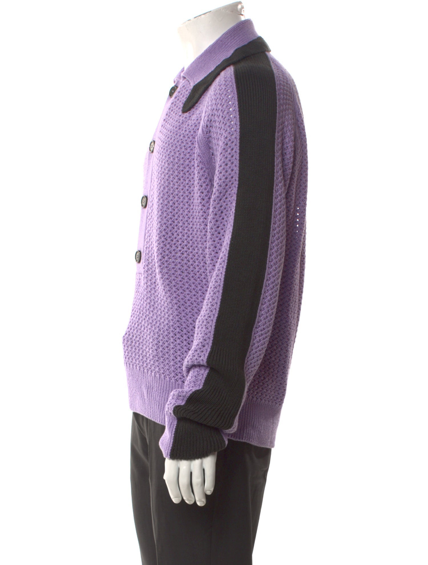 Hermès Striped Collar Polo Sweater