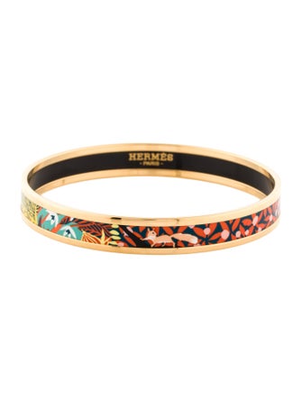 Hermès Narrow Enamel Bangle Bracelet