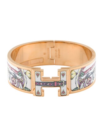 Hermès Clic Clac H w/ Enamel Turnlock Bracelet