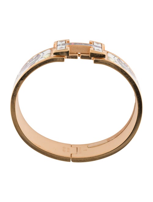 Hermès Clic Clac H w/ Enamel Turnlock Bracelet