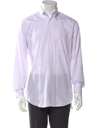 Hermès Striped Long Sleeve Dress Shirt